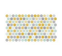 Zerodeko Nordic Simple Style Yellow Polka Dot Wall Decals Removable Waterproof PVC Sticker for Home Living Room Tiles and Mirror Decoration 100x500cm