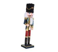 Zerodeko Nutcracker King Figurine with Festive Solid Wood Holiday Decoration for Mantels Tables Classic Storybook Character for Christmas Centerpieces Collectibles