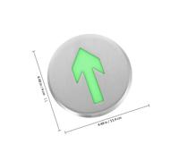 Zerodeko One-way Arrow Safety Sign Stainless Steel Glow in The Dark Arrow Exit Sign Markings Easy to Recognize Emergency Indoor Floor Marker