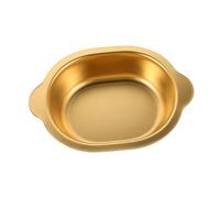 Zerodeko Oval Korean Stainless Steel Ramen Pot Nonstick Cooking Pan for Soup and Noodles Stable Flat Bottom Induction Stove Compatible Golden Finish for Home and Commercial Use