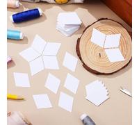 Zerodeko Paper Piecing Paper 300 Pieces Diamond Quilting Templates for Sewing Pattern DIY Patchwork Projects Easy Use for Sewing Beginners
