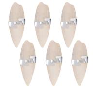 Zerodeko Parrot Cuttlebone Safe to Chew 6 Set with Metal Holder White | Calcium Supplement, Easy Absorption, Cage Hanging Pendant, for Turtles and Birds, Cuttlebone Material