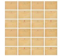 Zerodeko Party Supplies Kraft Paper Invitation Envelopes 24pcs Vintage 16X11 CM Letter Covers for Christmas and Wedding Events