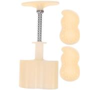 Zerodeko Peanut Shaped Cookie Stamp and Moon Cake Cooking Mold Set, Plastic Material with Wear Resistance and Convenient to Demould Features, for Baking at Home
