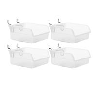Zerodeko Pegboard Bins Easy to Use Organiser Boxes for Tools and Screws 4pcs Convenient Storage Solution with Heavy Duty Design for Auto Repair Shops and Shopping Malls
