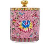 Zerodeko Pink Ceramic Tea Canister Jar with Airtight Lid, Classic Vintage Style, 10X7.2CM, Food Storage Container