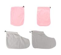 Zerodeko Pink Wax Mitts with Elastic Band for Hand and Foot Care, Thermal Insulation and Skin Friendly Cloth Gloves Suitable for Beauty Salon and Household Use