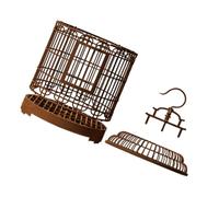 Zerodeko Plastic Bird Cage for Cockatiels and Pearl Birds with Retro Vintage Chic Appearance, Easy to Carry and Suitable for Breeding, for Outdoor and Home Use