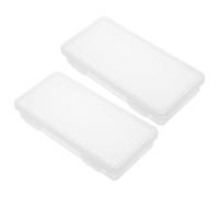 Zerodeko Plastic Cash Storage Box Easy Access Money Organizer with Drawer 2pcs for Collectible Paper Money and Commemorative Banknotes for Office Desk and Personal Use