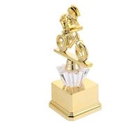 Zerodeko Plastic Gold Cycling Trophy for Lightweight Design Winner Award Medal for Balance Bike Competitions Inspiring Youth Cyclist Recognition Prize