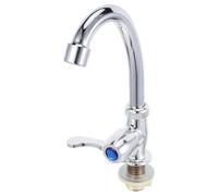 Zerodeko Plastic Kitchen Water Faucet, Vertical Sink Tap with 2cm Base, Adjustable Hand Install Light Duty Tap for Studio Rental House Kitchen