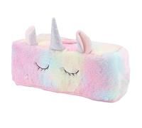 Zerodeko Plush Tissue Box Cover with Tray Pink Napkin Holder Fancy Napkin Box Holder for Home Decoration Square