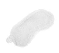 Zerodeko Plush White Sleep Mask Light Blocking Comfortable Fit Cute Stylish Youthful Eye Cover for Women Travel Bedtime Use