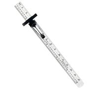 Zerodeko Pocket Ruler Accurate Measurement Ruler with Detachable Clips Stainless Steel Made of Metal Easy to Read Numbers Compact 6 Inch 15cm for Sewing and Craft