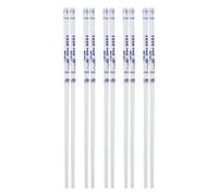 Zerodeko Porcelain Chopsticks 5 Pairs 9.45 Inch Blue and White Chinese Chopsticks Reusable Long Chopsticks for Home Restaurant Asian Dinner