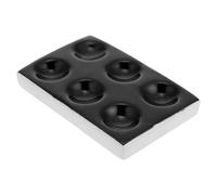 Zerodeko Porcelain Experiment Boards with 6 Holes Porous Design Ceramic Chemical Instrument Holder for Laboratory Experiment and Interest Development, Easy to Clean without Burrs