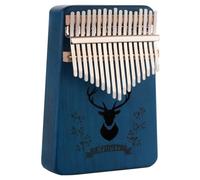 Zerodeko Portable 17 Keys Solid Wood Kalimba Thumb Piano, Easy to Learn Wooden Musical Instrument with 2 Sound Holes, for Beginners in Homes or Piano Rooms