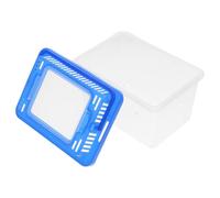 Zerodeko Portable Aquarium Plastic, Lid Turtle with Tank Multifunctional Breeding for Small and Blue Carrying Box Suitable Reptile Ornamental Fish Reptiles for Home Use and Travel
