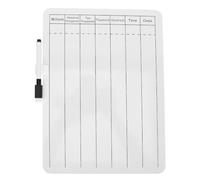 Zerodeko Portable Double Sided Whiteboard with Printed Grids and Lines for Effortless Writing and Erasing, Thickened Wood and Plastic Board for Classroom and Home Math Practice