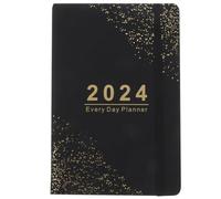 Zerodeko Portable English Daily Planner Notebook with Black Cover Academic Weekly Organizer for Students Professionals Convenient To-do List Journal for Scheduling