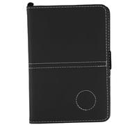 Zerodeko Portable Golf Scorecard Book Holder PU Leather Golf Notebook Journal Scorecard Keeper Yardage Tracker Black for Golfers