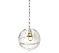 Zerodeko Portable Negative Foraging for Conure Parrot Feeder Acrylic Ball, Prevents Behaviour Silver Educational Cockatiel Suitable for Play Gym and Cage Bird