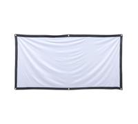 Zerodeko Portable Projector Screen with Hooks, Foldable Design and Polyester Material for Garden and Classroom Use, 16:9 84 Inch