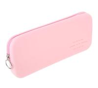 Zerodeko Portable Silicone Makeup Brush Holder for Women with Proper Capacity and Easy to Open or Close Feature, Stylish Pink Travel Makeup Brush Bag for Christmas and New Year