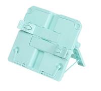 Zerodeko Portable Student Book Holder Reading Rack with Adjustable Sitting Position, Blue Plastic Textbook Stand for Office and Library Use