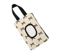 Zerodeko Portable Wet Wipes Dispenser Box with Ribbon Bow Strap Reusable Tissue Holder for Stroller and Diaper Bag Travel Friendly Moisture Sealing Cloth Tissue Case for Moms