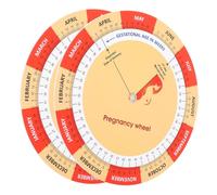 Zerodeko Pregnancy Wheel Pregnancy Tracker Chart 2Pcs Color Printed with Fetal Development Chart Calendar for Expecting Moms