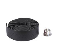Zerodeko Pu Leather Handlebar Tape Strip with Shock Absorption Anti-skid Cycling Grip Wrap for Road and Mountain Bikes Black Ribbon Strap for Outdoor Riding Comfort