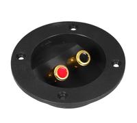 Zerodeko Pure Copper Speaker Box Terminal Cup Round DIY Binding Post Connector for Home Theater Audio Wiring Quick Press Fit Installation Compatible with Various Round Speakers