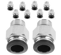 Zerodeko Push in Air Fittings Multi-Functional Quick Connect Hose Fittings 10pcs with 10mm Inner Diameter for Air Hoses and Pneumatic Tools for Industrial Fields