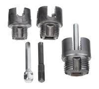 Zerodeko PVC Pipe Threader Tool Set Steel Material 3pcs with Integrated Internal and External Threading, Easy Handling for Leakproof Connections for Electric Drill for Household