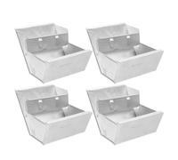 Zerodeko Rabbit Feeder Box and Waste Control Design with Sturdy Iron Structure 4pcs Metal Bunny Feeder Optimizing Daily Feeding Process for Rabbits and Small Animals for Cages in Farming