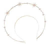 Zerodeko Radiant Crown Headband Star Hair Crown Goddess Headpiece Decorative Ring Hair Band Party Photo Prop for Women