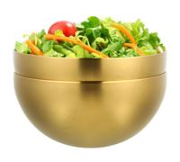 Zerodeko Ramen Pasta Bowl, Stainless Steel Bowls, Korean Bowls, Metal Pho Soup Bowl, Serving Bowls for Cereals, Rice Soup, Pasta, Salad, 12 cm, Golden