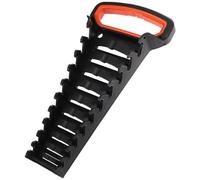 Zerodeko Ratcheting Wrench Holder Rack with Carry Handle, Black PP | Spanner Wrench, Combination Ratchet Wrench Set Storage Shelf, Wall Hanging Organiser for Home Workshops