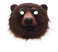 Zerodeko Realistic Brown Bear Mask for Adults, Breathable Eva Material Halloween Cosplay Costume Prop, Comfortable Wear for Friends’ Gatherings and Jungle Animal Party