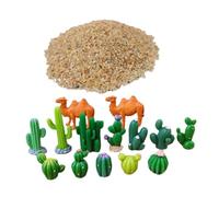 Zerodeko Realistic Desert Scene with Miniature Cactus Camel for Tabletop Workspace Decor Creative DIY Plant Accessories