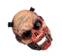 Zerodeko Realistic Zombie Mask for Halloween Scary Headgear for Adults Creepy Cosplay Props for Parties Horror Events Sturdy Comfortable Design Spine Chilling Effect