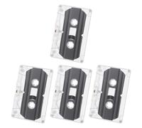 Zerodeko Recording Cassette Tapes 30-Minute Blank Audio Tapes with Sturdy Hard Case for Vintage Style DIY Music Preservation and Special Messages