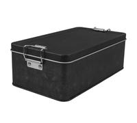Zerodeko Rectangular Tin Box with Clasp Lid 7.28X4.13X2.56In Airtight Metal Storage Container for Cookies Candy and Pastry Packaging Reusable Kitchen Counter Organizer