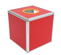 Zerodeko Red Aluminum Alloy Ballot Box for Suggestions Smooth Surface and Edges Sturdy and Strong Donation Box Suitable for Giveaways and Church Events Random Color