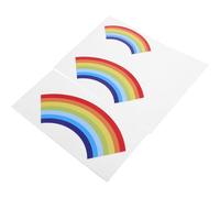Zerodeko Reflective Rainbow Car Stickers Practical Scratch Covering Decals 3 Pcs PVC Material for Motorcycle and Electric Bike Vehicle Exterior Decoration
