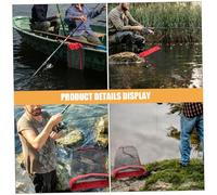 Zerodeko Reinforced Folding Fishing Net Bag Large Capacity Nylon Mesh Fish Guard for Storage and Ethical Catch Compact Lightweight Design with Tear-resistant Netting for Random Color