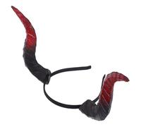 Zerodeko Removable Bull Horns Headband for Halloween Carnival and Cosplay Events, Realistic Pu and Iron Material, Versatile Styling Demon Horns Costume Accessory for Men and Women