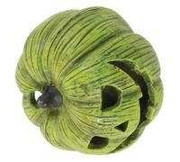 Zerodeko Reptile Hideout Habitat Shelter Cave Green Made of Resin Pumpkin Shaped Blends into Aquarium or Reptile Feeding Box Suitable and Hermit Crabs