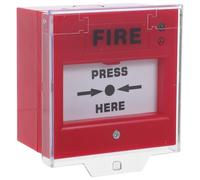 Zerodeko Resettable Manual Button with Alarm Fire Emergency Plastic Construction for Effortless Operation Pull Station in Home Office